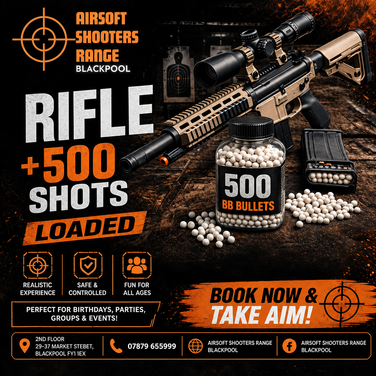 The new airsoft shooting range in Blackpool